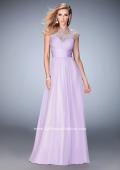 Picture of: Long Prom Gown with Crystals and Beads in Purple, Style: 22890, Main Picture