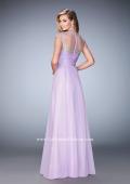 Picture of: Long Prom Gown with Crystals and Beads in Purple, Style: 22890, Back Picture