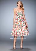 Picture of: Floral Tea Length Dress with Sweetheart Neckline in Print, Style: 22903, Main Picture