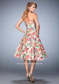 Picture of: Floral Tea Length Dress with Sweetheart Neckline in Print, Style: 22903, Back Picture