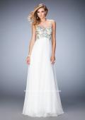 Picture of: Embellished Long Prom Dress with Sweetheart Neckline in White, Style: 22926, Detail Picture 1