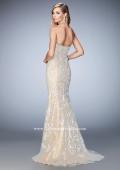 Picture of: Embroidered Prom Gown with Sweetheart Neck and Train in White, Style: 22931, Back Picture