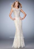 Picture of: Embellished Lace Prom Dress with Crystal Beading in White, Style: 22934, Main Picture