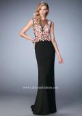 Picture of: Long Lace Prom Gown with Keyhole Back, in Black Style: 22935, Main Picture