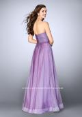 Picture of: Strapless A-line Dress with Rhinestones Tulle Skirt in Purple, Style: 22952, Back Picture
