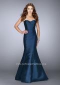 Picture of: Strapless Mermaid Prom Dress with Beaded Belt in Blue, Style: 22963, Main Picture
