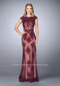 Picture of: Lace Mermaid Prom Dress with Scalloped Neckline in Red, Style: 23059, Detail Picture 1