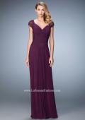 Picture of: Lace Cap Sleeve Dress with Open Back in Purple, Style: 23084, Main Picture