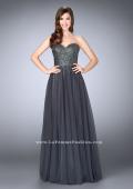 Picture of: Sweetheart Strapless Tulle Dress with a Beaded Bodice in Silver, Style: 23228, Detail Picture 2