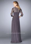 Picture of: Jersey Gown with Knot Detail and Lace Sleeves, Style: 23244, Back Picture