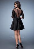 Picture of: Off the Shoulder Scallop Laced Homecoming Dress in Black, Style: 23345, Back Picture