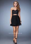 Picture of: Short Homecoming Dress with Cut Outs and Stones in Black, Style: 23402, Detail Picture 1