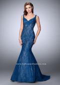 Picture of: Beaded Lace Mermaid Homecoming Dress in Blue, Style: 23413, Detail Picture 1