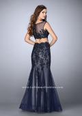 Picture of: Lace Two Piece Dress with Scallops and Mermaid Skirt in Blue, Style: 23461, Back Picture