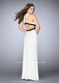 Picture of: Fitted Black and White Homecoming Dress with Cut Outs in White, Style: 23468, Back Picture