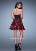Picture of: Rose Printed Strapless Homecoming Dress in Print, Style: 23500, Back Picture
