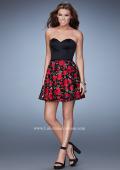 Picture of: Rose Printed Strapless Homecoming Dress in Print, Style: 23500, Detail Picture 1