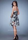 Picture of: Strapless Printed Homecoming Dress with Shorts in Print, Style: 23509, Back Picture