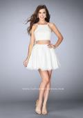 Picture of: Short Lace Two Piece Dress with a Strappy Back in White, Style: 23531, Detail Picture 1