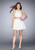 Picture of: Short Lace Two Piece Dress with a Strappy Back in White, Style: 23531, Detail Picture 2