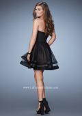 Picture of: Cocktail Dress with Full Tiered Skirt and Rhinestones in Black, Style: 23533, Back Picture