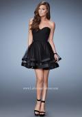 Picture of: Cocktail Dress with Full Tiered Skirt and Rhinestones in Black, Style: 23533, Detail Picture 1