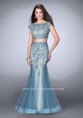Picture of: Two Piece Lace Dress with Scallops and a Tulle Skirt in Blue, Style: 23567, Main Picture
