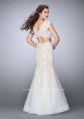 Picture of: Two Piece Lace Dress with Scallops and a Tulle Skirt in White, Style: 23567, Back Picture