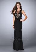 Picture of: Fitted Dress with Sheer Lace Bodice and Open Back in Black, Style: 23571, Detail Picture 1