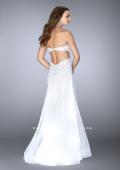 Picture of: Strapless Sweetheart Dress with Tulle Mermaid Skirt in White, Style: 23578, Back Picture