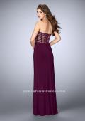 Picture of: Strapless Dress with Corset Piping and Strappy Back in Purple, Style: 23592, Back Picture