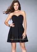 Picture of: Jersey Romper Dress with Sweetheart Neckline in Black, Style: 23593, Main Picture