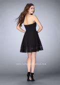 Picture of: Jersey Romper Dress with Sweetheart Neckline in Black, Style: 23593, Back Picture