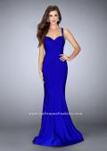 Picture of: Fitted Jersey Dress with Sweetheart Neckline and Beading in Blue, Style: 23625, Detail Picture 1