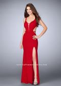 Picture of: Long Strappy Prom Dress with Side Slit in Red, Style: 23631, Main Picture