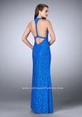 Picture of: Beaded Lace Dress with a Sweetheart Neckline in Blue, Style: 23638, Back Picture