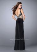 Picture of: Illusion Two Piece Dress with Beaded Top and Fitted Skirt in Black, Style: 23653, Detail Picture 3