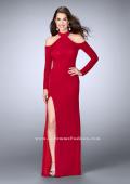 Picture of: Could Shoulder Long Sleeve Prom Dress with Slit in Red, Style: 23676, Detail Picture 1