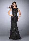 Picture of: High Neck Jersey Prom Dress with Rhinestones in Black, Style: 23680, Main Picture