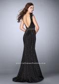 Picture of: High Neck Jersey Prom Dress with Rhinestones in Black, Style: 23680, Back Picture