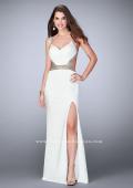 Picture of: Fitted Prom Dress with Beaded Straps and Open Back in White, Style: 23683, Main Picture