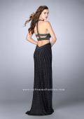 Picture of: Prom Dress with Rhinestones and Racer Back in Black, Style: 23706, Back Picture