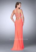 Picture of: Prom Dress with Rhinestones and Racer Back in Orange, Style: 23706, Detail Picture 2