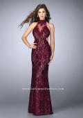 Picture of: High Collar Lace Prom Dress with Illusion Neckline in Red, Style: 23732, Main Picture