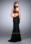 Picture of: High Collar Lace Prom Dress with Illusion Neckline in Black, Style: 23732, Detail Picture 3