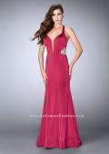 Picture of: Long Mermaid Dress with Beaded Strappy Back in Pink, Style: 23755, Main Picture