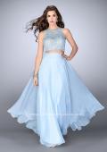 Picture of: Two Piece Prom Dress with A-line Skirt and Lace in Blue, Style: 23775, Main Picture