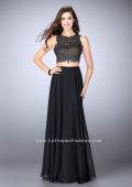 Picture of: Two Piece Prom Dress with A-line Skirt and Lace in Black, Style: 23775, Detail Picture 2