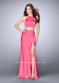 Picture of: Two Piece Dress with Beaded Edges and Sheer Cut Outs in Pink, Style: 23828, Main Picture