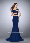 Picture of: Sparkly Two Piece Dress with Off the Shoulder Straps in Blue, Style: 23856, Main Picture